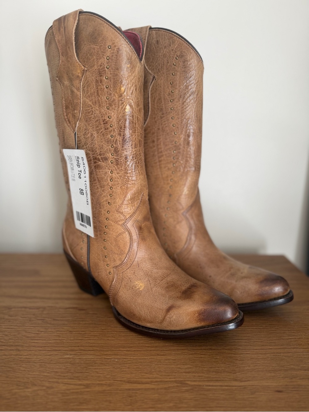 Ferrini Siren Women's Brown Full-Grain Leather Snipped-Toe Cowgirl Boots